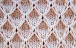 آموزش بافتنی - Diamond Mesh stitch